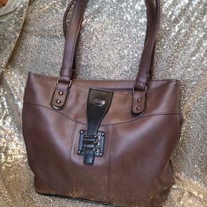 Brown leather purse